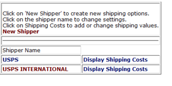 Shipping Tables & UPS API